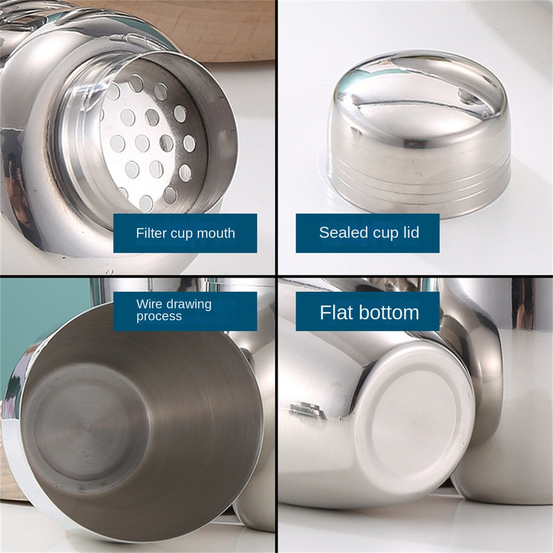 Podebljani šejker od nehrđajućeg čelika Trgovina ručnim shakerom za čaj od nehrđajućeg čelika za barmena Alat za piće Party Bar Dodaci