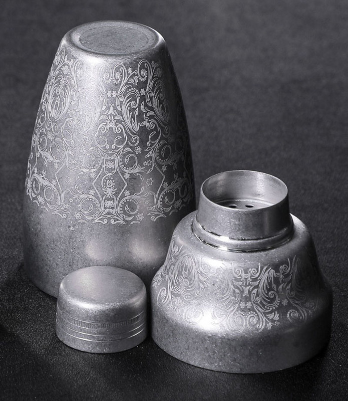 500 ml nerūsējošā tērauda trīsdaļīgs kodināšanas kokteiļu šeikeris