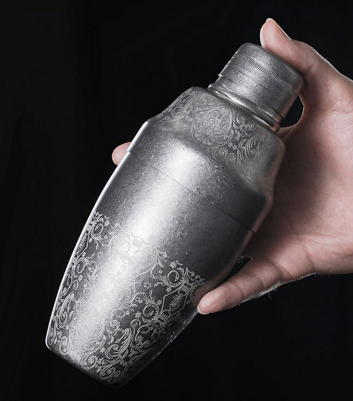 500 ml nerūsējošā tērauda trīsdaļīgs kodināšanas kokteiļu šeikeris