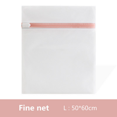 Eleganti rozā veļas soma ar rāvējslēdzēju Veļas mašīnas somas apakšveļai Krūštura mazgāšanas grozs Poliestera sieta veļas komplekti Rupja/smalka tīkla