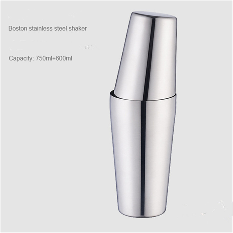 Bez Bpa 600 ml 750 ml (1350 ml) Boston Whisky Shaker Alati za bar Nehrđajući čelik 304 Vrhunski shakeri za koktele Dvije šalice kuhinjskog vina