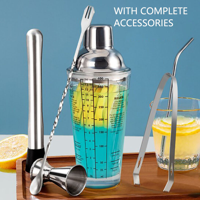 Set shakera za koktele od nehrđajućeg čelika Mjerna posuda Barmen Profesionalna posuda Mješalice za piće Pribor za bar Alat Posuđe za jelo