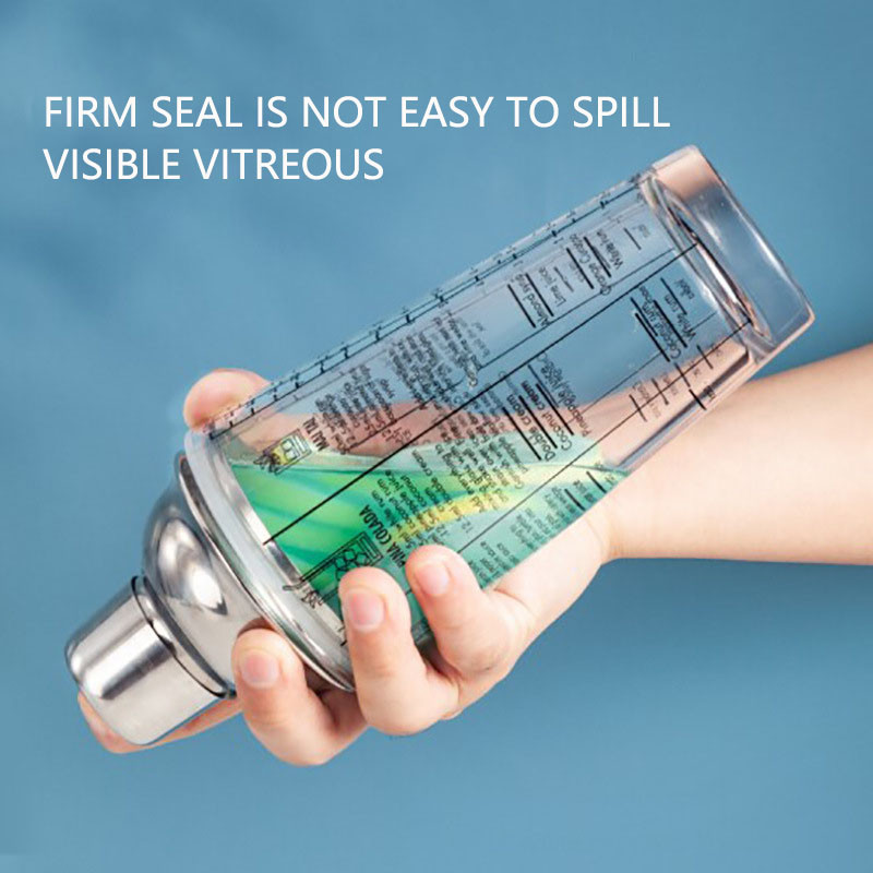 Set shakera za koktele od nehrđajućeg čelika Mjerna posuda Barmen Profesionalna posuda Mješalice za piće Pribor za bar Alat Posuđe za jelo