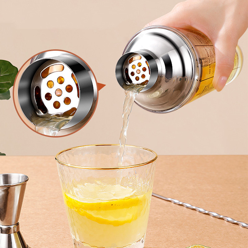 Kokteilių plaktuvų gaminimo rinkinys Barmeno rinkinys maišytuvui vynui Martini gėrimų maišytuvams nerūdijančio plieno strypai įrankis Namų vakarėlio priedai