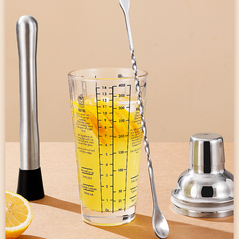 Kokteilių plaktuvų gaminimo rinkinys Barmeno rinkinys maišytuvui vynui Martini gėrimų maišytuvams nerūdijančio plieno strypai įrankis Namų vakarėlio priedai