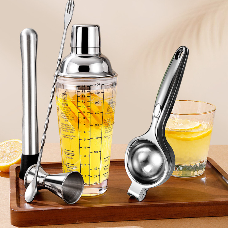 Kokteilių plaktuvų gaminimo rinkinys Barmeno rinkinys maišytuvui vynui Martini gėrimų maišytuvams nerūdijančio plieno strypai įrankis Namų vakarėlio priedai