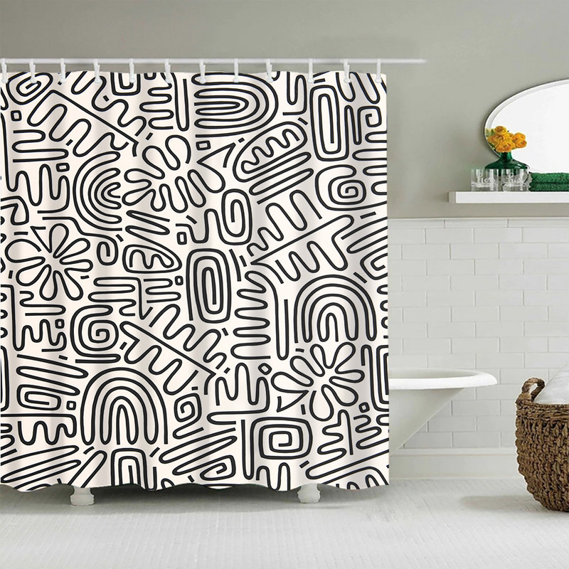 Vintage kamuflažni apstraktni uzorci Zavjese za tuširanje Poliesterska vodootporna kupaonska zavjesa 180x200cm Izdržljiva navlaka za kupanje