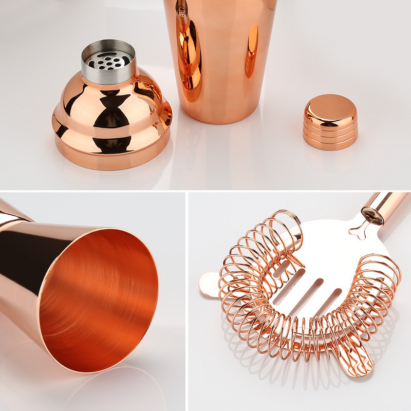 Set za izradu shakera za koktele, komplet za barmena Boston od 750 ml za mješalicu za vino Martini, alat za šipke od nehrđajućeg čelika, pristup kućnom piću za zabavu