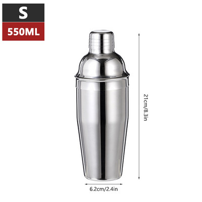 550ML/750ML Mikser za koktele od nehrđajućeg čelika Shaker za vino za koktele za barmena Alat za piće Party Bar
