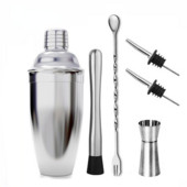 6 u 1 Shaker za koktele od nehrđajućeg čelika Mikser Wine Martini Boston Shaker za barmena Piće Party Bar Alati 550ML/750ML Shaker