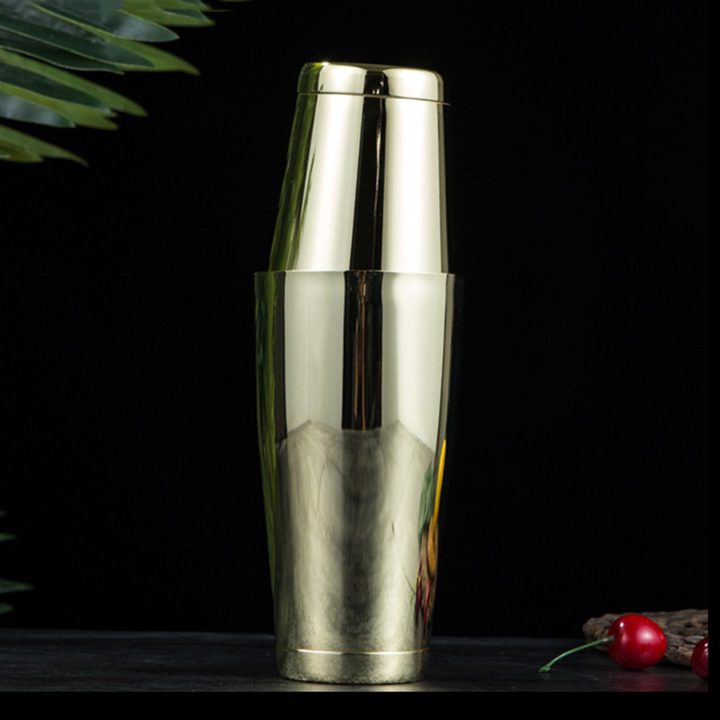 DEOUNY Boston šeikeris Martini bāra rīki Bārmenim ar vara pārklājumu / apzeltītu kokteiļu šeikeru sajaukšanas dzērienu komplekts 18/28OZ Barware