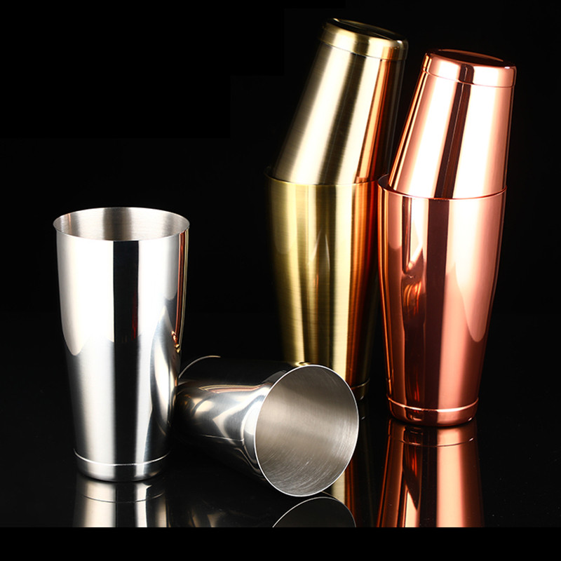 DEOUNY Boston šeikeris Martini bāra rīki Bārmenim ar vara pārklājumu / apzeltītu kokteiļu šeikeru sajaukšanas dzērienu komplekts 18/28OZ Barware