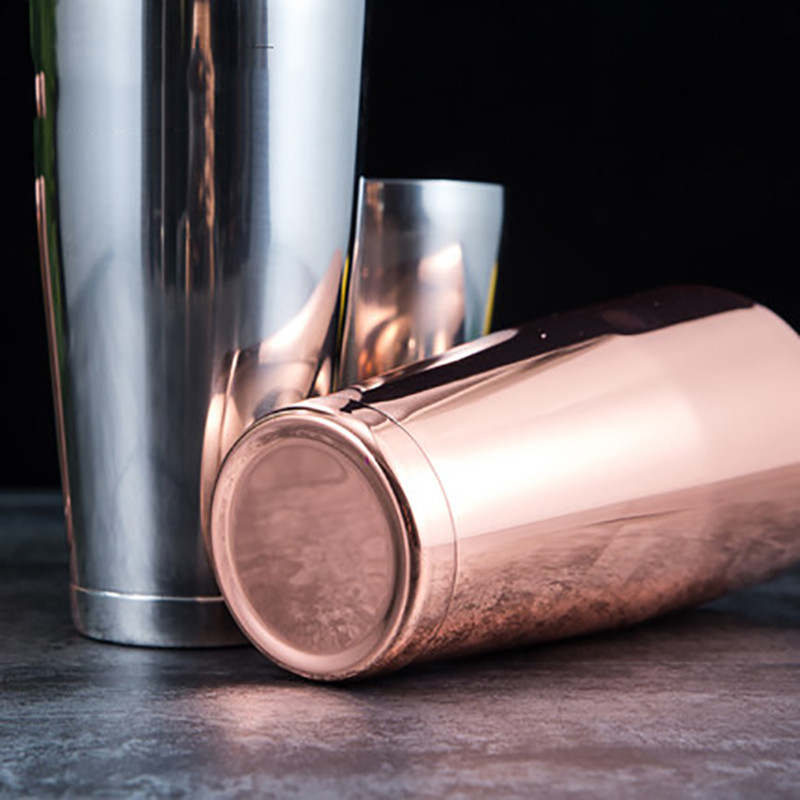 DEOUNY Boston šeikeris Martini bāra rīki Bārmenim ar vara pārklājumu / apzeltītu kokteiļu šeikeru sajaukšanas dzērienu komplekts 18/28OZ Barware