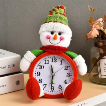 Χριστουγεννιάτικα ρολόγια Νέα μόδα Άγιος Βασίλης σε σχήμα κούκλας χιονάνθρωπος Επιτραπέζιο ρολόι σπιτιού με βελόνα Διακοσμήσεις τραπεζιού μπαταρίας Χριστουγεννιάτικο ντεκόρ