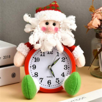 Χριστουγεννιάτικα ρολόγια Νέα μόδα Άγιος Βασίλης σε σχήμα κούκλας χιονάνθρωπος Επιτραπέζιο ρολόι σπιτιού με βελόνα Διακοσμήσεις τραπεζιού μπαταρίας Χριστουγεννιάτικο ντεκόρ