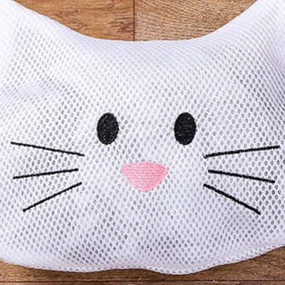 Γελοιογραφία Animal Cat Embroidered Laundry Washing Bag Washing washing Machine Mesh Thickened Stocking Bag Roundry Bag Clothing