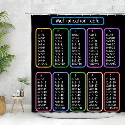 Chemistry Creative Pattern Κουρτίνα μπάνιου Περιοδικός πίνακας στοιχείων Πολυεστερικό ύφασμα προμήθειες μπάνιου Διακόσμηση με γάντζο που πλένεται