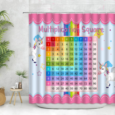 Chemistry Creative Pattern Κουρτίνα μπάνιου Περιοδικός πίνακας στοιχείων Πολυεστερικό ύφασμα προμήθειες μπάνιου Διακόσμηση με γάντζο που πλένεται