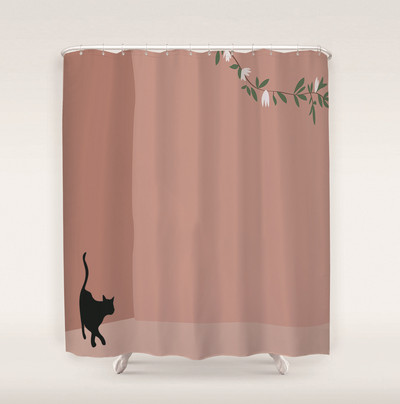 Apstraktna umjetnička zavjesa za tuširanje Crtani zeleni listovi biljaka 3D ispis Smiješni uzorak Zaslon za kadu Vodootporni poliesterski pozadinski dekor