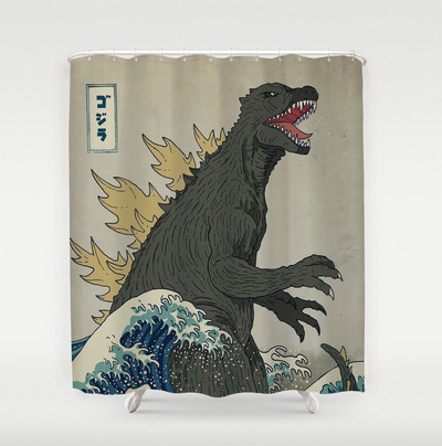 Apstraktna umjetnička zavjesa za tuširanje Crtani zeleni listovi biljaka 3D ispis Smiješni uzorak Zaslon za kadu Vodootporni poliesterski pozadinski dekor