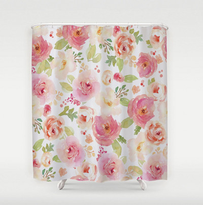 Apstraktna umjetnička zavjesa za tuširanje Crtani zeleni listovi biljaka 3D ispis Smiješni uzorak Zaslon za kadu Vodootporni poliesterski pozadinski dekor