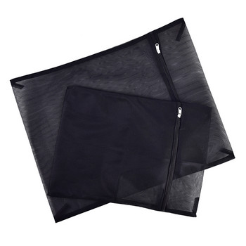 1PC Чанта за пералня на дрехи с цип Найлонова мрежеста мрежа Сутиен Чанта за пране Черни торби за пране