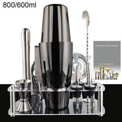 750ml 800ml Black Rose Gold kokteiļu šeikeris nerūsējošā tērauda Martini mikseris Bārmeņa šeikeri komplekts Pourer Bar Instrumenti Piederumi