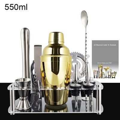 750ml 800ml Black Rose Gold kokteiļu šeikeris nerūsējošā tērauda Martini mikseris Bārmeņa šeikeri komplekts Pourer Bar Instrumenti Piederumi