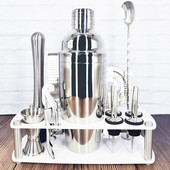 Kokteiļu šeikeris ar vīna statīvu 550 ml/750 ml nerūsējošā tērauda vīna šeikeris mikseris bāra ballītēm Rīki Bāra piederumi