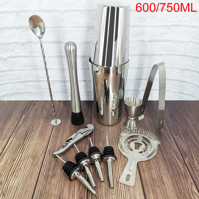 Kokteiļu šeikeris ar vīna statīvu 550 ml/750 ml nerūsējošā tērauda vīna šeikeris mikseris bāra ballītēm Rīki Bāra piederumi