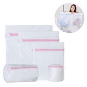 Poliester Mrežaste vrećice za pranje rublja s patentnim zatvaračem Sklopive osjetljive tkanine Donje rublje Grudnjak Čarape Donje rublje Perilica rublja Zaštitna mreža za odjeću