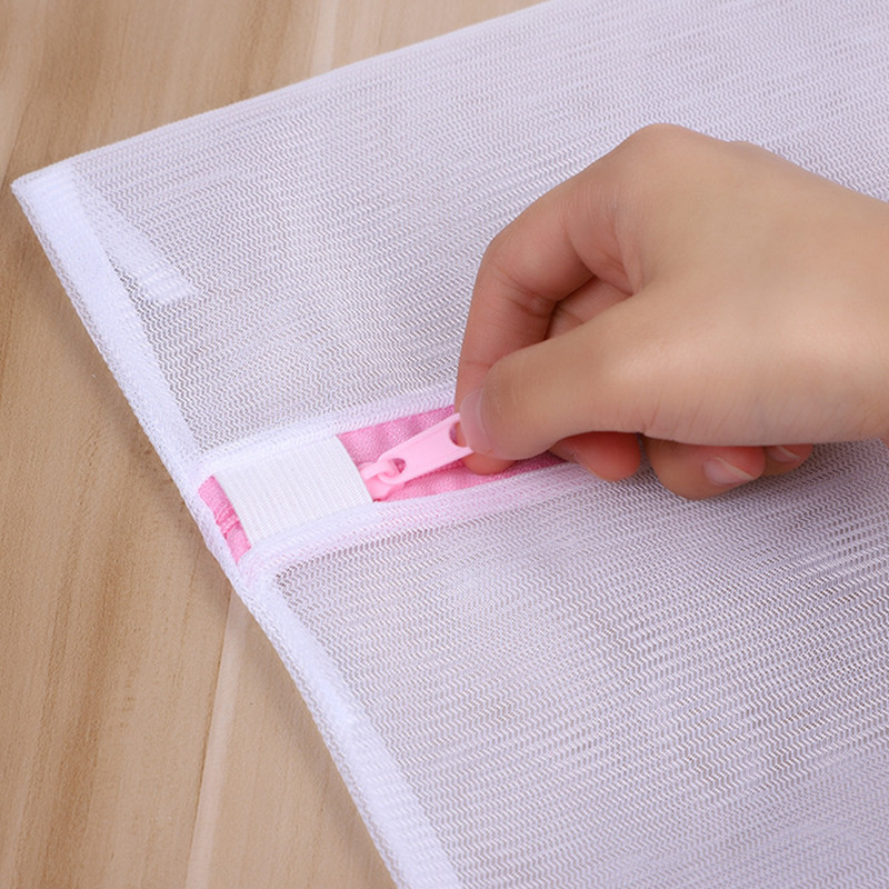 Poliester Mrežaste vrećice za pranje rublja s patentnim zatvaračem Sklopive osjetljive tkanine Donje rublje Grudnjak Čarape Donje rublje Perilica rublja Zaštitna mreža za odjeću