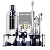 10-dijelni 550 ml koktel shaker bar set od nehrđajućeg čelika Barmen mikser za piće Barmen BrowserKit Barovi setovi alat sa stalkom za vino