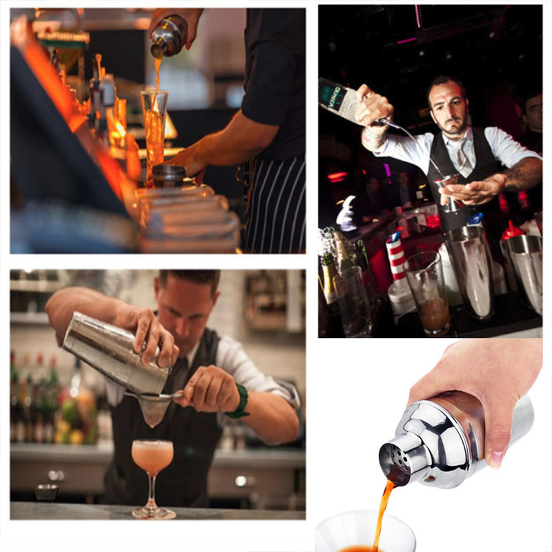 10-dijelni 550 ml koktel shaker bar set od nehrđajućeg čelika Barmen mikser za piće Barmen BrowserKit Barovi setovi alat sa stalkom za vino