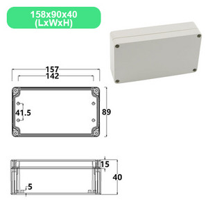 Ekonomiskā F sērijas DIY āra uzraudzības barošanas kārba Elektriskā korpusa korpuss ABS plastmasas ūdensnecaurlaidīgs, noslēgts savienojuma vadu kaste