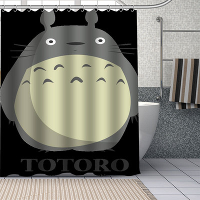 Pielāgoti Totoro Anime dušas aizkari DIY vannas istabas aizkaru audums mazgājams poliesters vannas mākslas dekoram