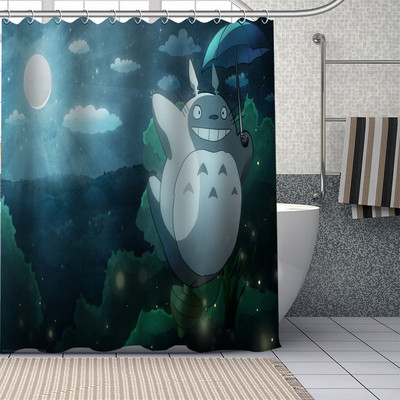Pielāgoti Totoro Anime dušas aizkari DIY vannas istabas aizkaru audums mazgājams poliesters vannas mākslas dekoram