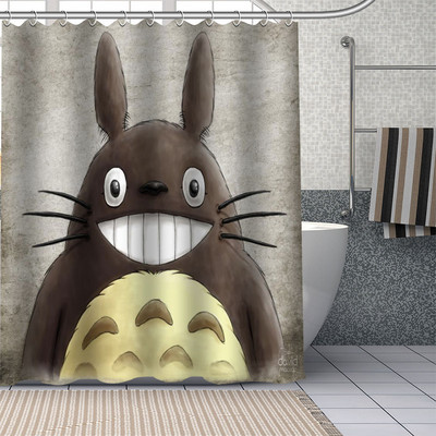 Pielāgoti Totoro Anime dušas aizkari DIY vannas istabas aizkaru audums mazgājams poliesters vannas mākslas dekoram