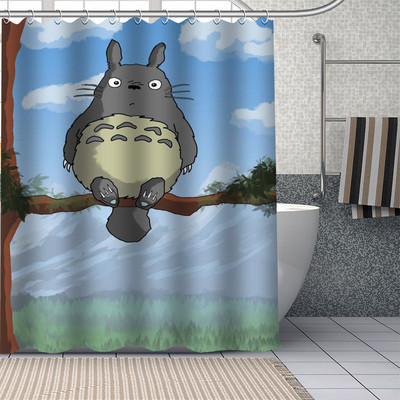 Pielāgoti Totoro Anime dušas aizkari DIY vannas istabas aizkaru audums mazgājams poliesters vannas mākslas dekoram
