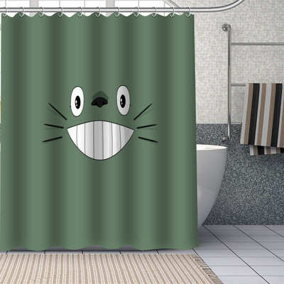 Pielāgoti Totoro Anime dušas aizkari DIY vannas istabas aizkaru audums mazgājams poliesters vannas mākslas dekoram