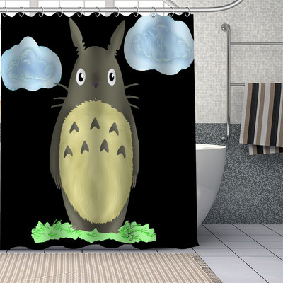 Pielāgoti Totoro Anime dušas aizkari DIY vannas istabas aizkaru audums mazgājams poliesters vannas mākslas dekoram