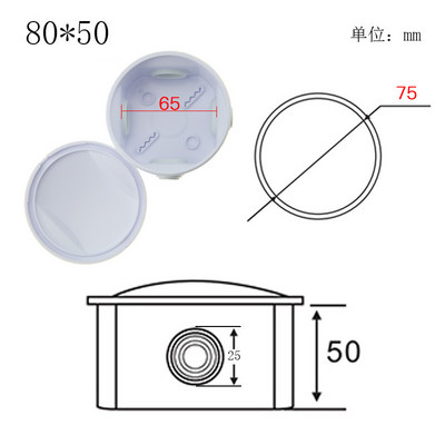 Āra ūdensnecaurlaidīga barošanas kārba ABS plastmasas IP65 elektriskā vadības kārba DIY iekštelpu vadu apvalka savienojuma kabeļa atzaru sadales kārba