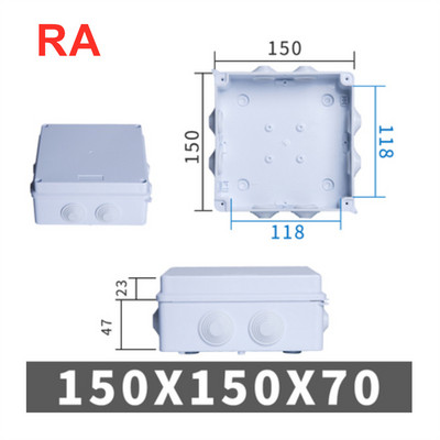 RA RT Veleprodajna ABS plastika IP65 IP55 vodootporna razvodna kutija DIY vanjska električna priključna kutija Kabelska razvodna kutija