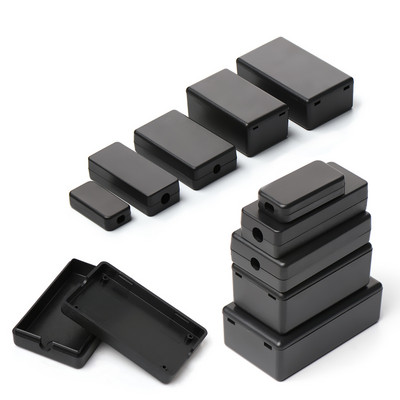 Carcasă pentru instrumente din plastic ABS negru de 1 buc. Cutie de proiect electronică impermeabilă Carcasă de depozitare Carcasă electrică