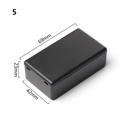 1 vnt juodo ABS plastiko korpuso instrumentų dėklas vandeniui atsparus elektroninis projekto dėžutės laikymo dėklas, korpusas, elektros reikmenys