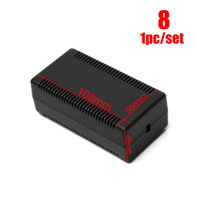 1 vnt juodo ABS plastiko korpuso instrumentų dėklas vandeniui atsparus elektroninis projekto dėžutės laikymo dėklas, korpusas, elektros reikmenys