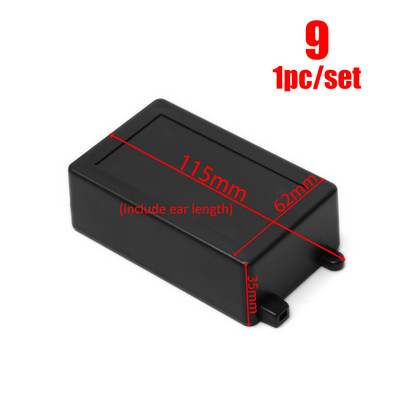 1 vnt juodo ABS plastiko korpuso instrumentų dėklas vandeniui atsparus elektroninis projekto dėžutės laikymo dėklas, korpusas, elektros reikmenys