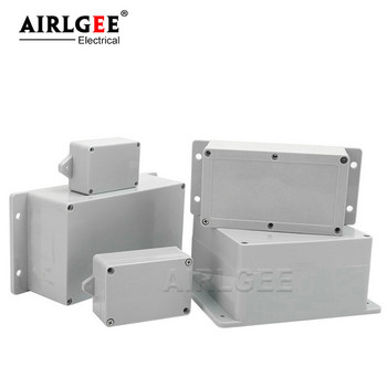 Монтирани на стена външни сиви пластмасови кутии Персонализирани IP65 ABS Водоустойчива електрическа съединителна кутия Eith Ear Electrical Project Box