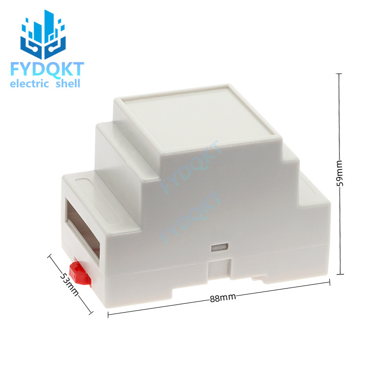 Pilnīgi jauns DIN 35-Rail PLC 88X53X59MM ugunsgrēka noteikšanas instrumenta materiāls Instruments Korpusa kontrollera korpusa sliedes sadales kārba 4-18