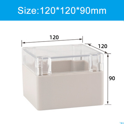 Caurspīdīgs vāks Elektriskais āra elektroniskais barošanas hermētisks korpusa korpuss plastmasas kastes projekta korpuss ūdensizturīgs sadales kārba